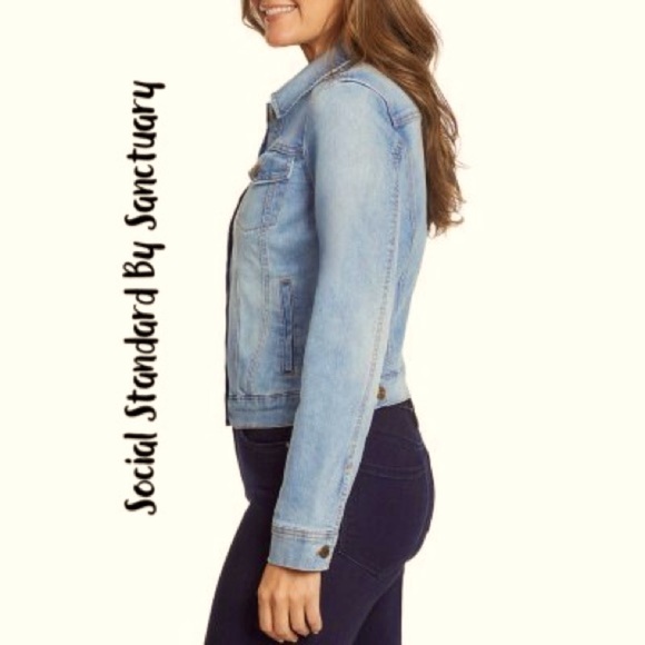 NWT- Social Standard by Sanctuary Ladies Denim Jean Jacket. OFFERS WELCOME. - Picture 2 of 11